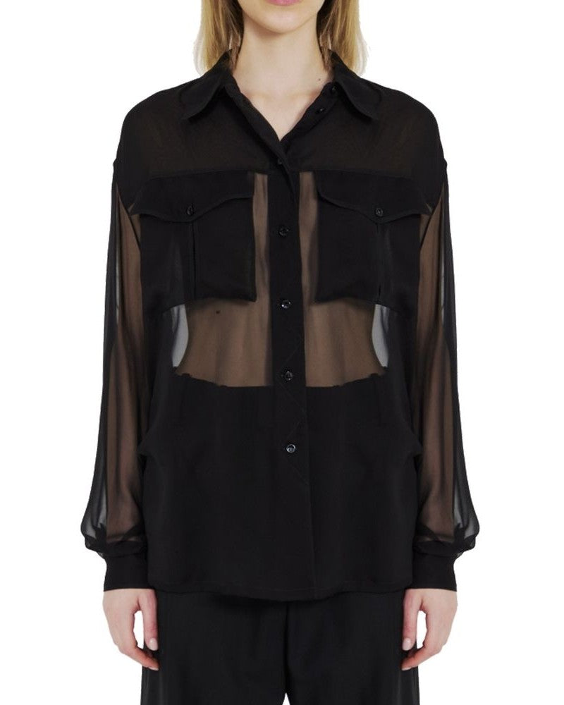 Saint Laurent Black Silk Shirt Glam Steals