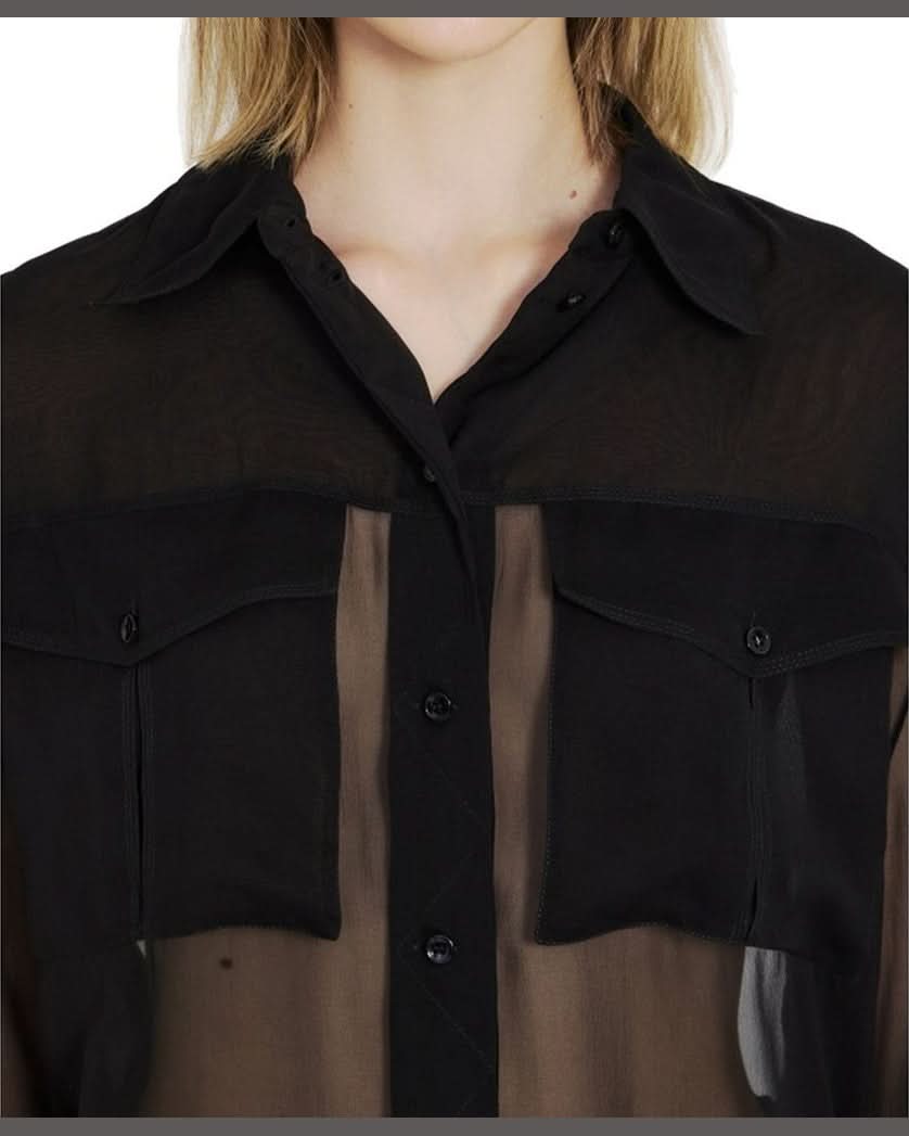 Saint Laurent Black Silk Shirt 