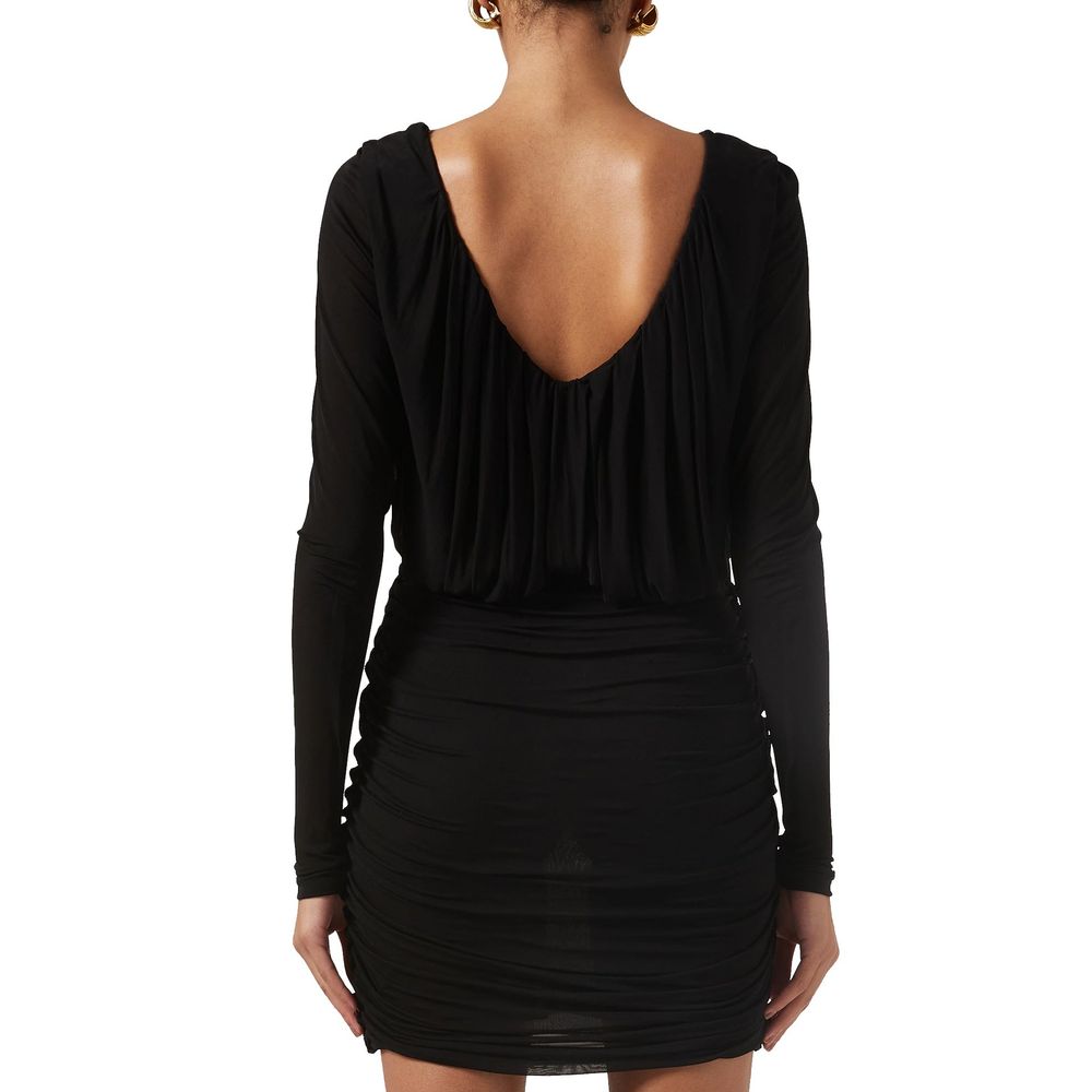 Saint Laurent Black Viscose Cocktail Dress Glam Steals