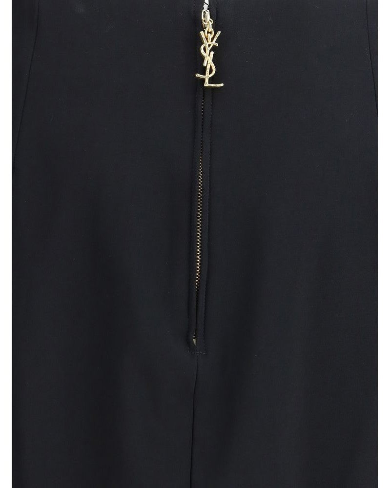 Saint Laurent Black Viscose Skirt Glam Steals
