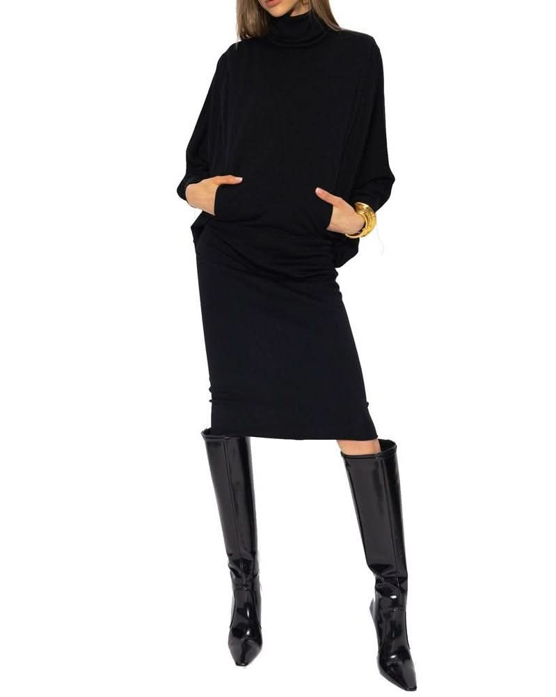 Saint Laurent Black Wool Dress 