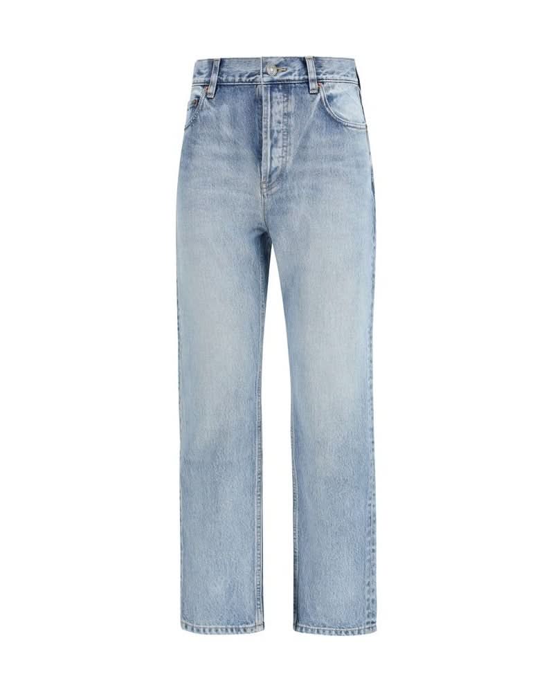 Saint Laurent Blue Cotton Cropped Jeanss Glam Steals