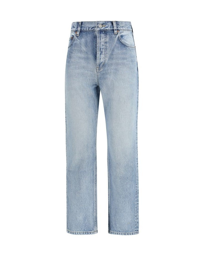 Saint Laurent Blue Cotton Cropped Jeanss Glam Steals