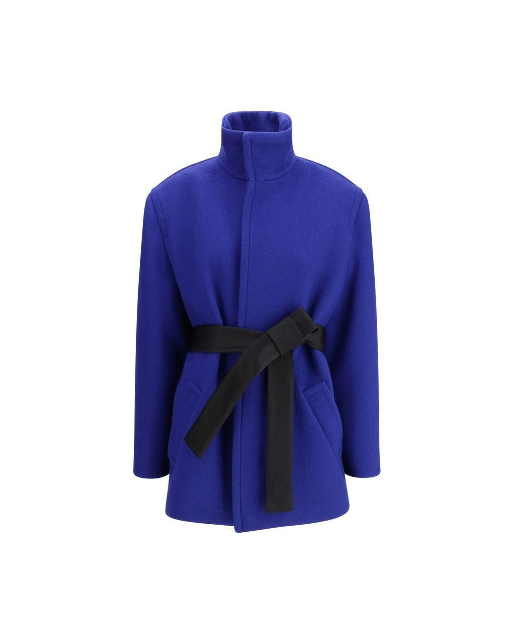 Saint Laurent Blue Wool Coat Glam Steals