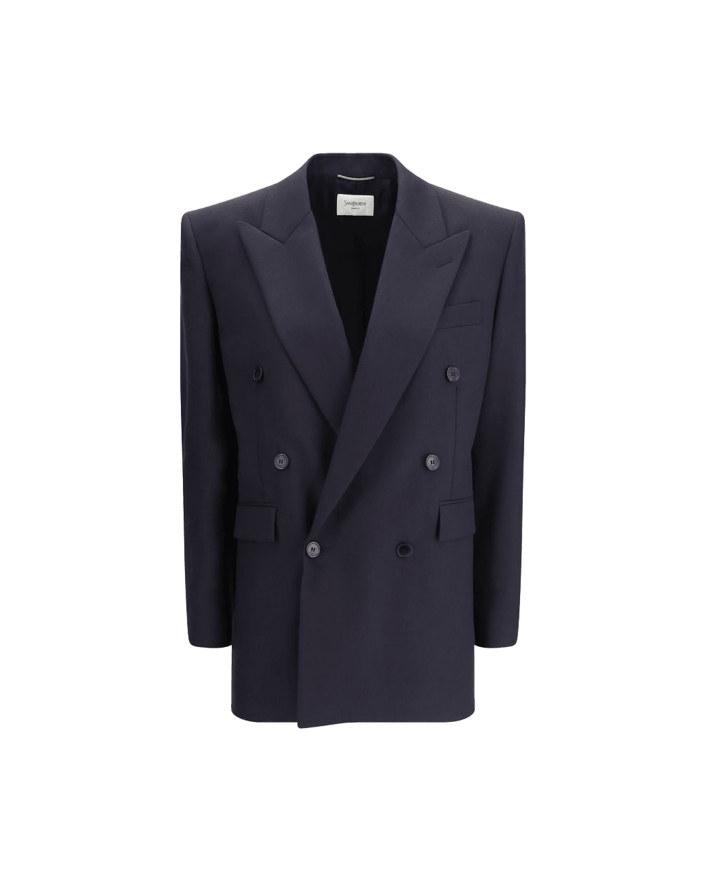 Saint Laurent Blue Wool Coat Glam Steals