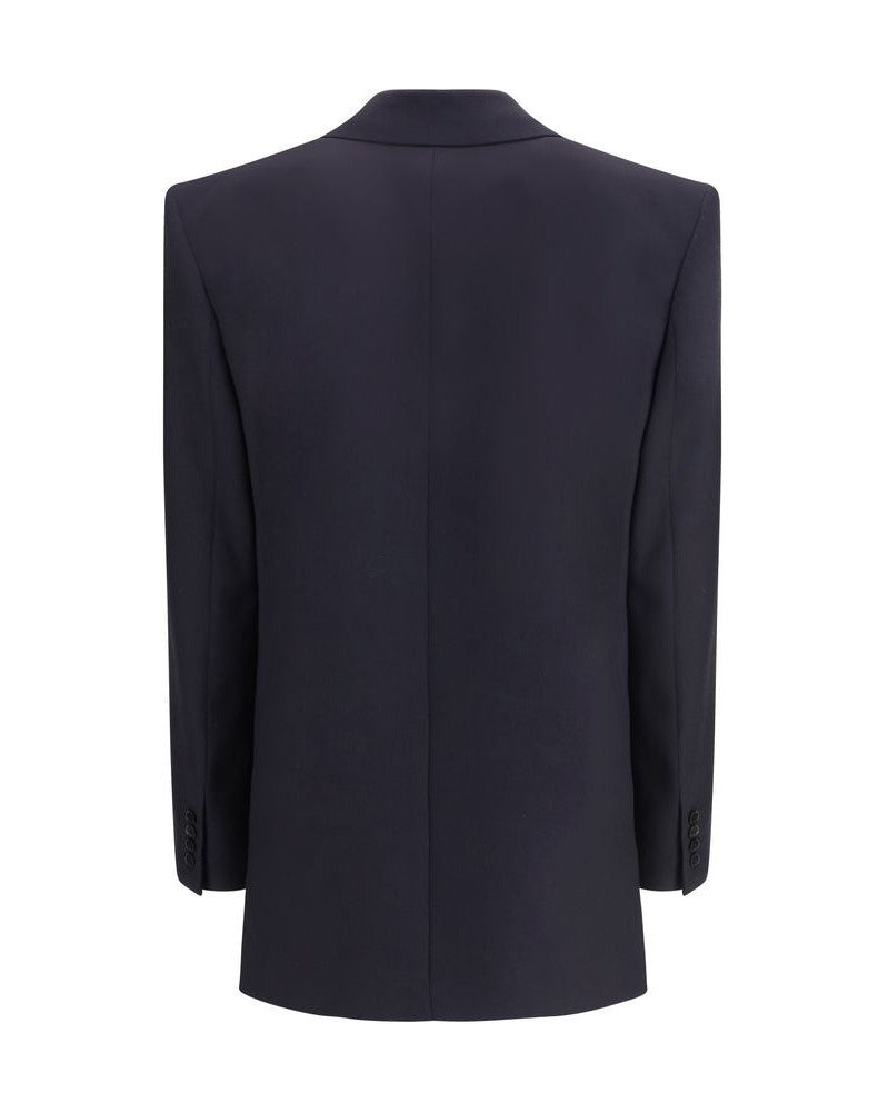 Saint Laurent Blue Wool Coat Glam Steals