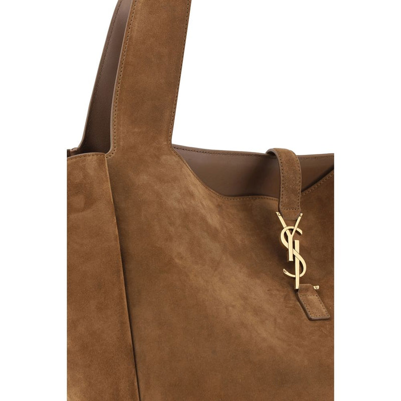 Saint Laurent Brown Calf Leather Bos Taurus Shoulder Bag Glam Steals