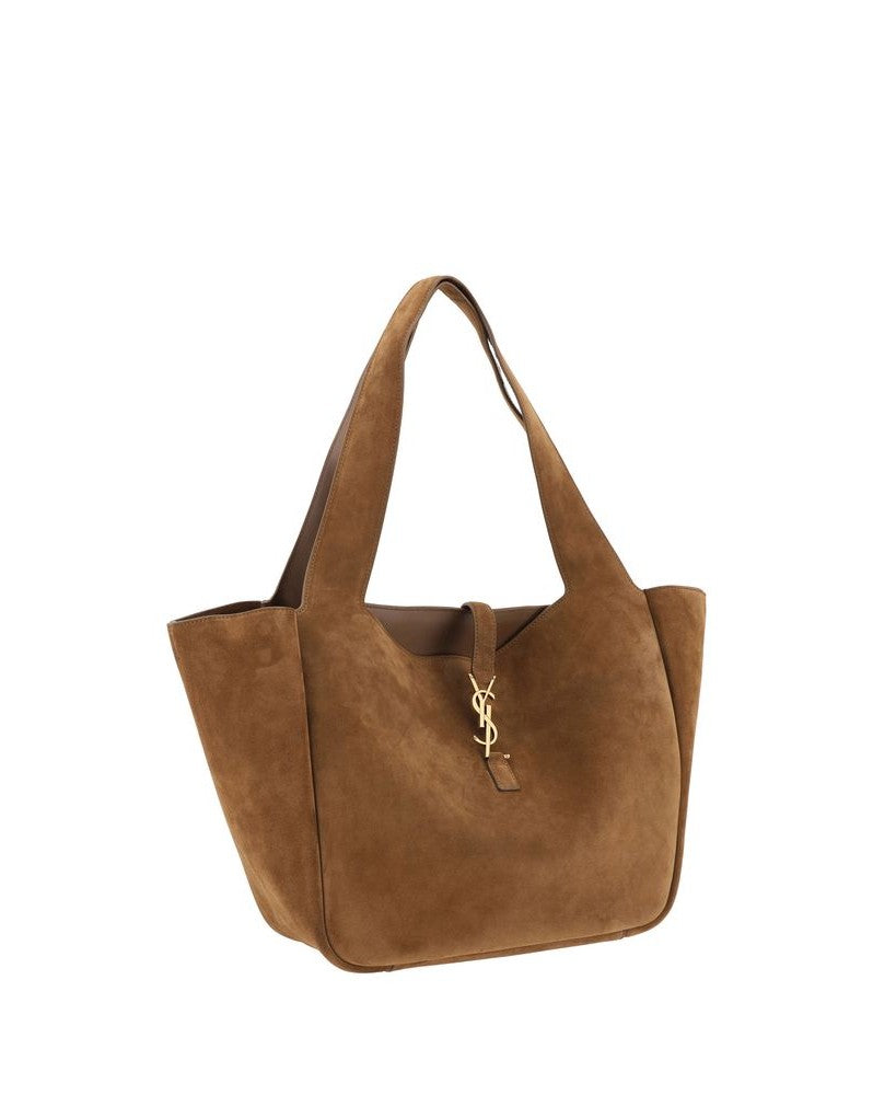 Saint Laurent Brown Calf Leather Bos Taurus Shoulder Bag Glam Steals