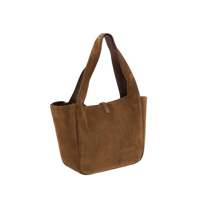 Saint Laurent Brown Calf Leather Bos Taurus Shoulder Bag Glam Steals