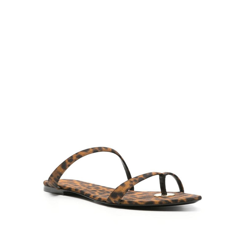 Saint Laurent Brown Flat Sandals Glam Steals