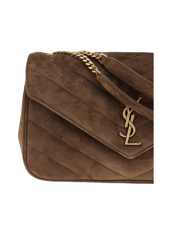 Saint Laurent Brown Calf Leather Bos Taurus Shoulder Bag Glam Steals