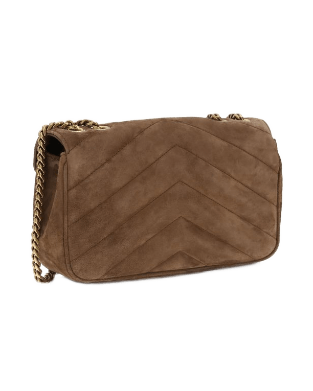 Saint Laurent Brown Calf Leather Bos Taurus Shoulder Bag Glam Steals