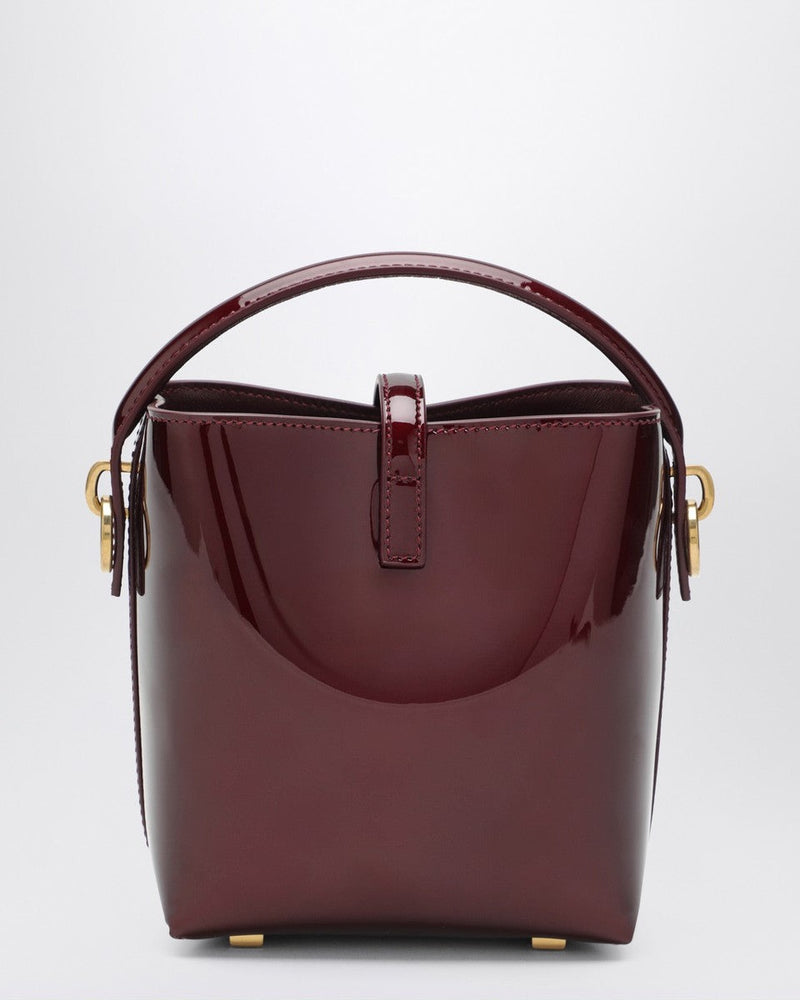 Saint Laurent Burgundy Leather Mini Le 37 Bucket Bag Glam Steals