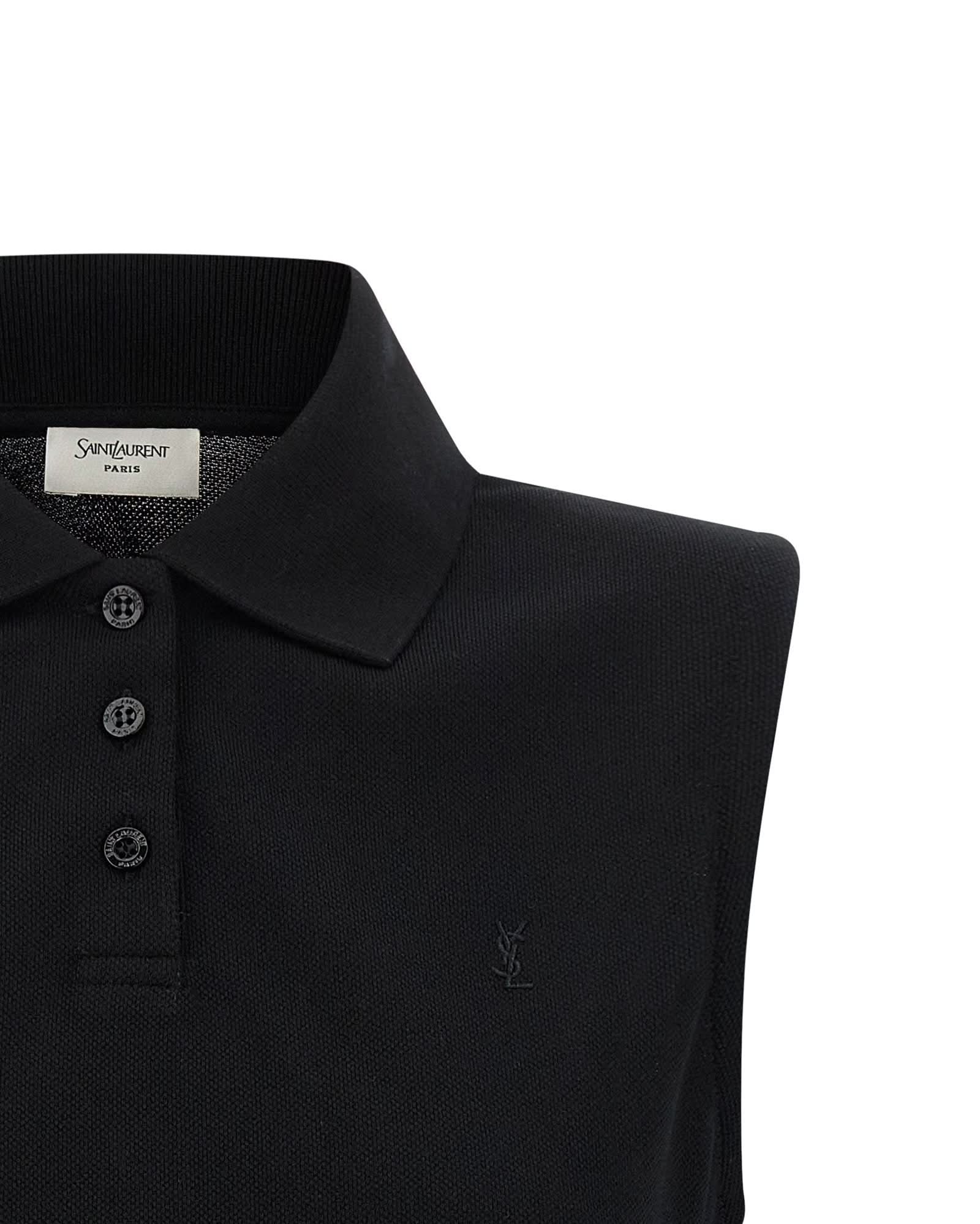Saint Laurent Cassandre Embroidered Polo Shirt Glam Steals