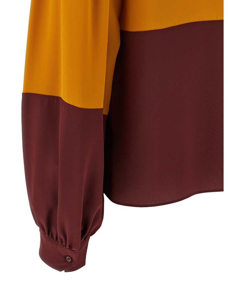Saint Laurent Color Block Blouse Glam Steals