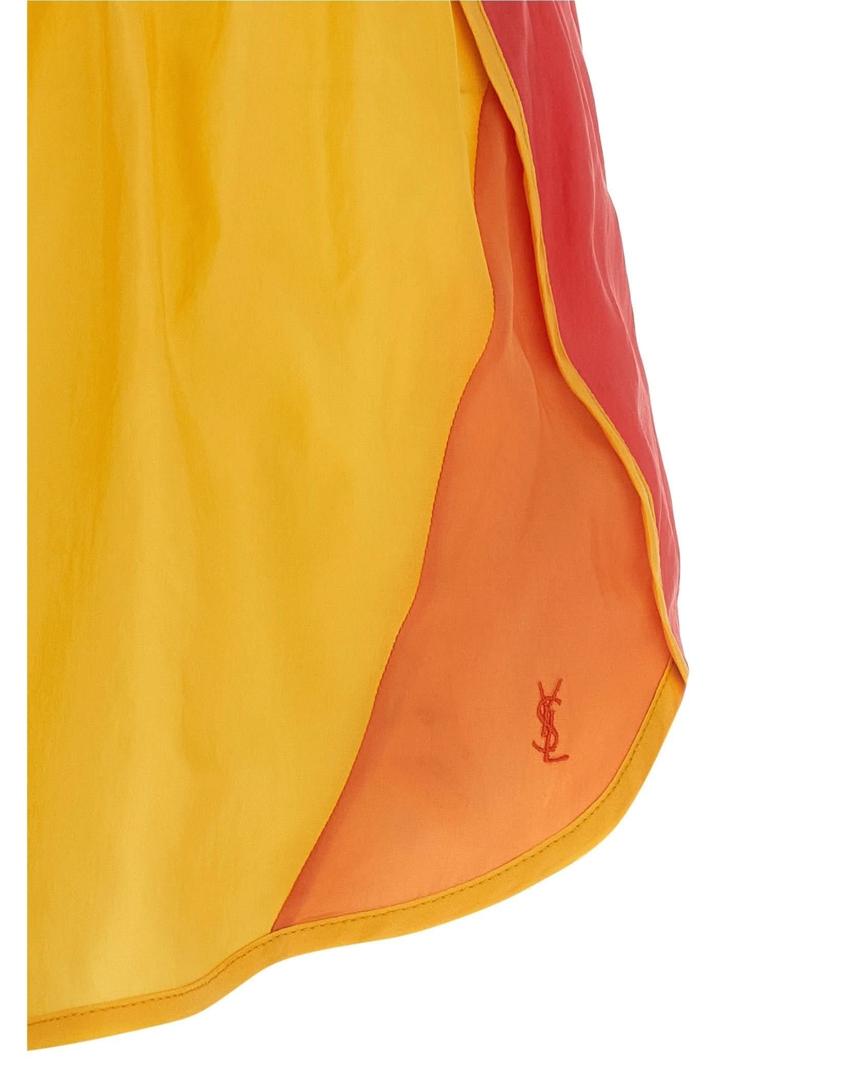 Saint Laurent Color Block Shorts Glam Steals