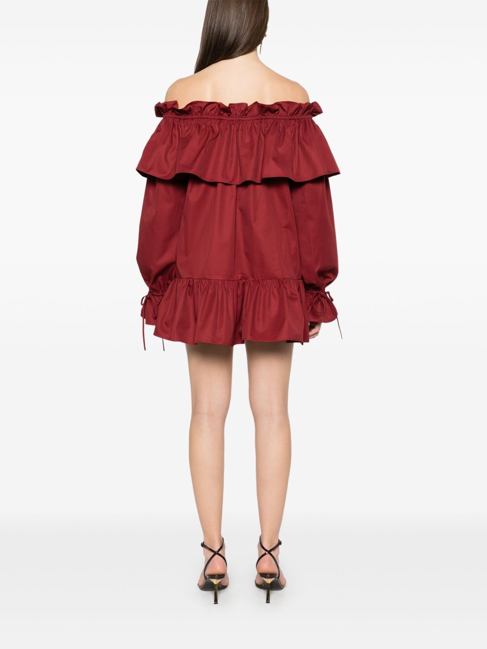 Saint Laurent Cotton Ruffled Mini Dress Glam Steals