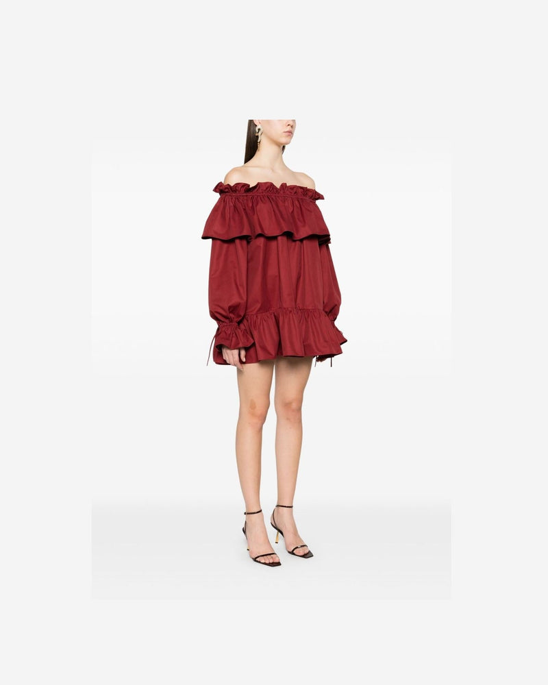 Saint Laurent Cotton Ruffled Mini Dress Glam Steals