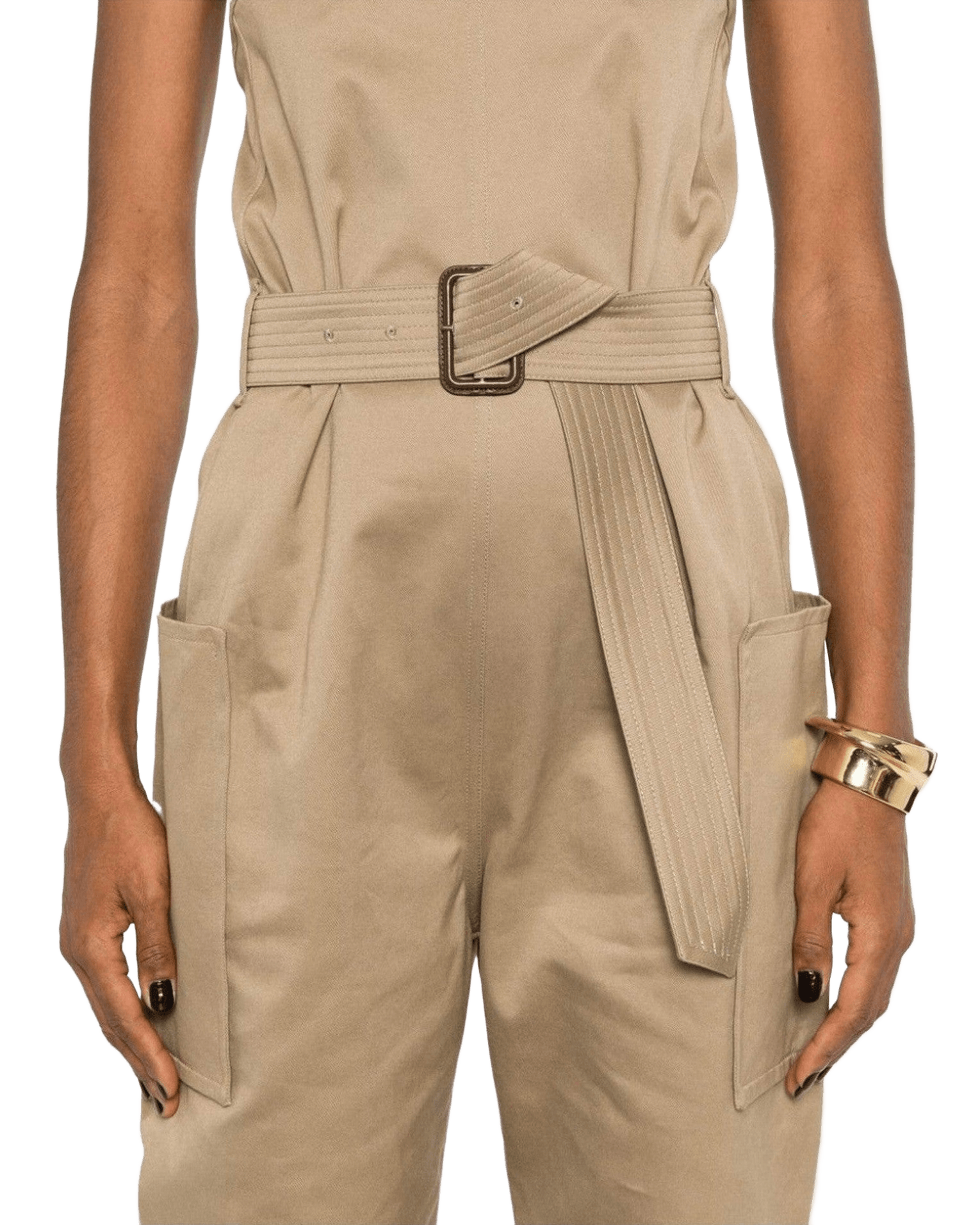 Saint Laurent Cotton Strapless Belted Jumpsuit Glam Steals