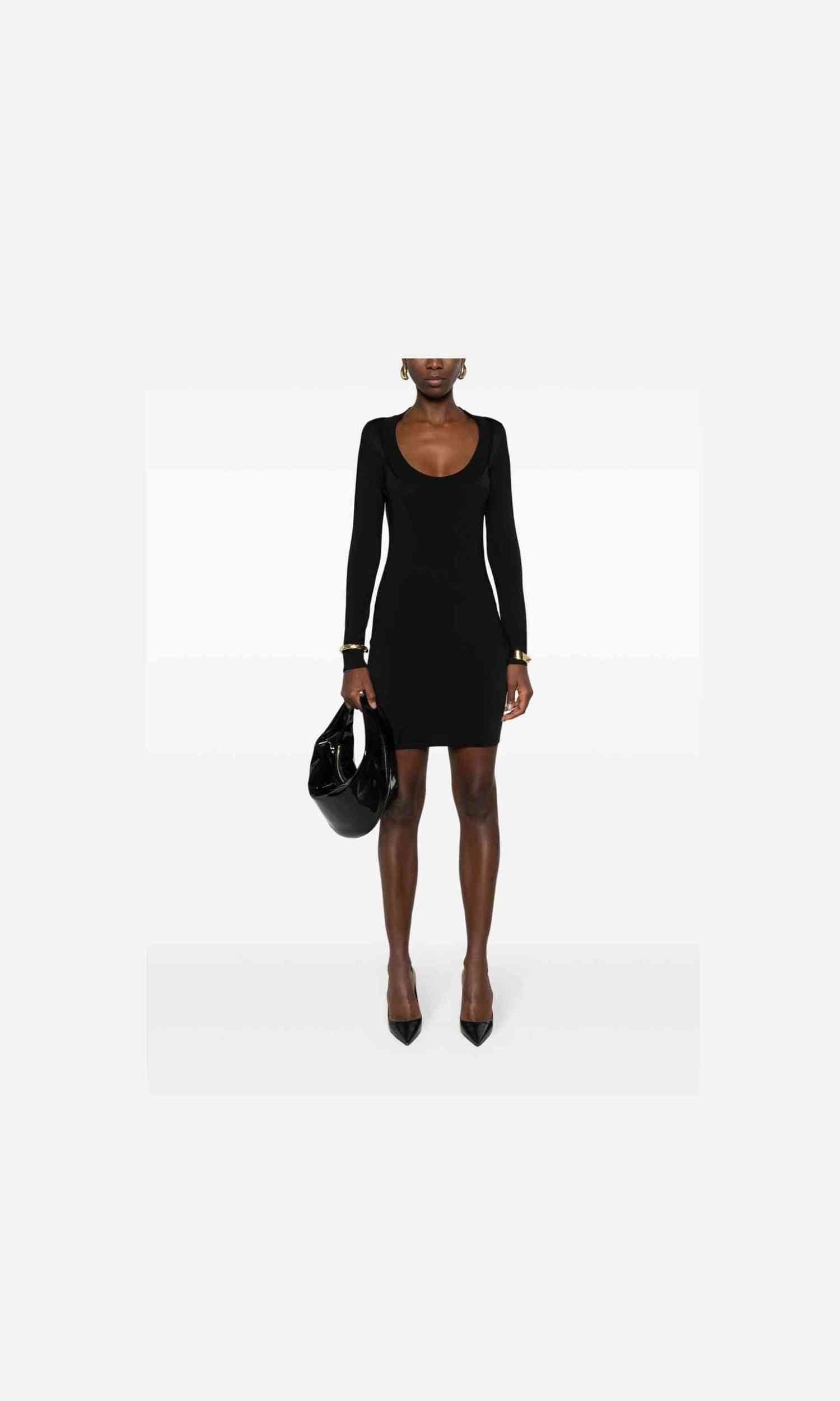 Saint Laurent Décolleté Mini Dress Glam Steals