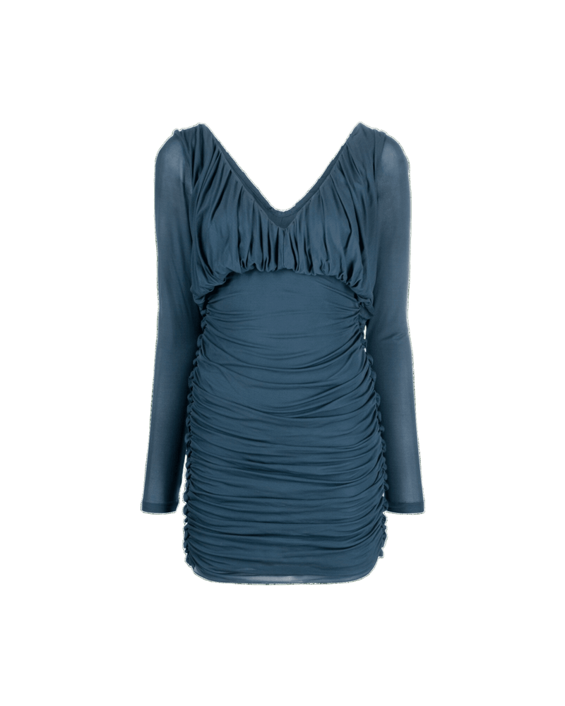 Saint Laurent Draped Mini Dress Glam Steals