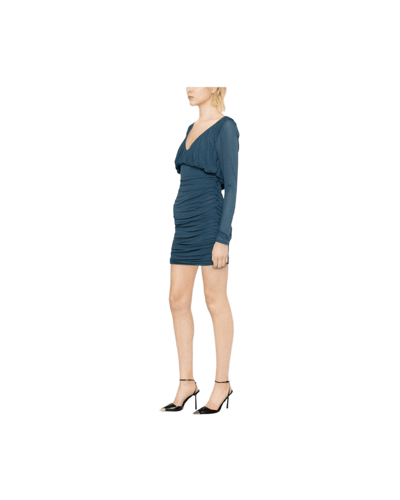 Saint Laurent Draped Mini Dress Glam Steals