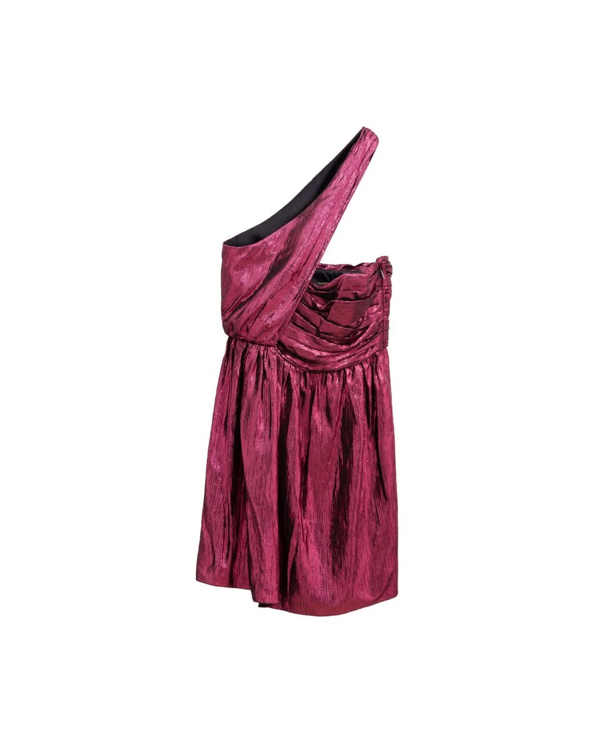 Saint Laurent Fuchsia Viscose Short Dress 