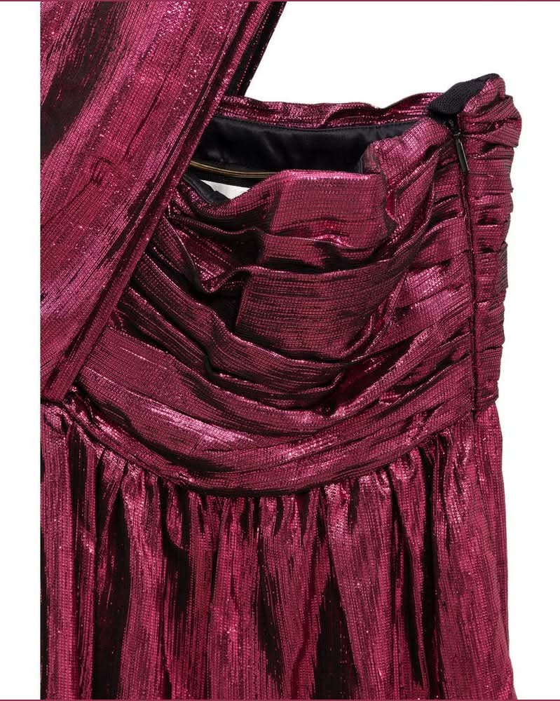 Saint Laurent Fuchsia Viscose Short Dress 