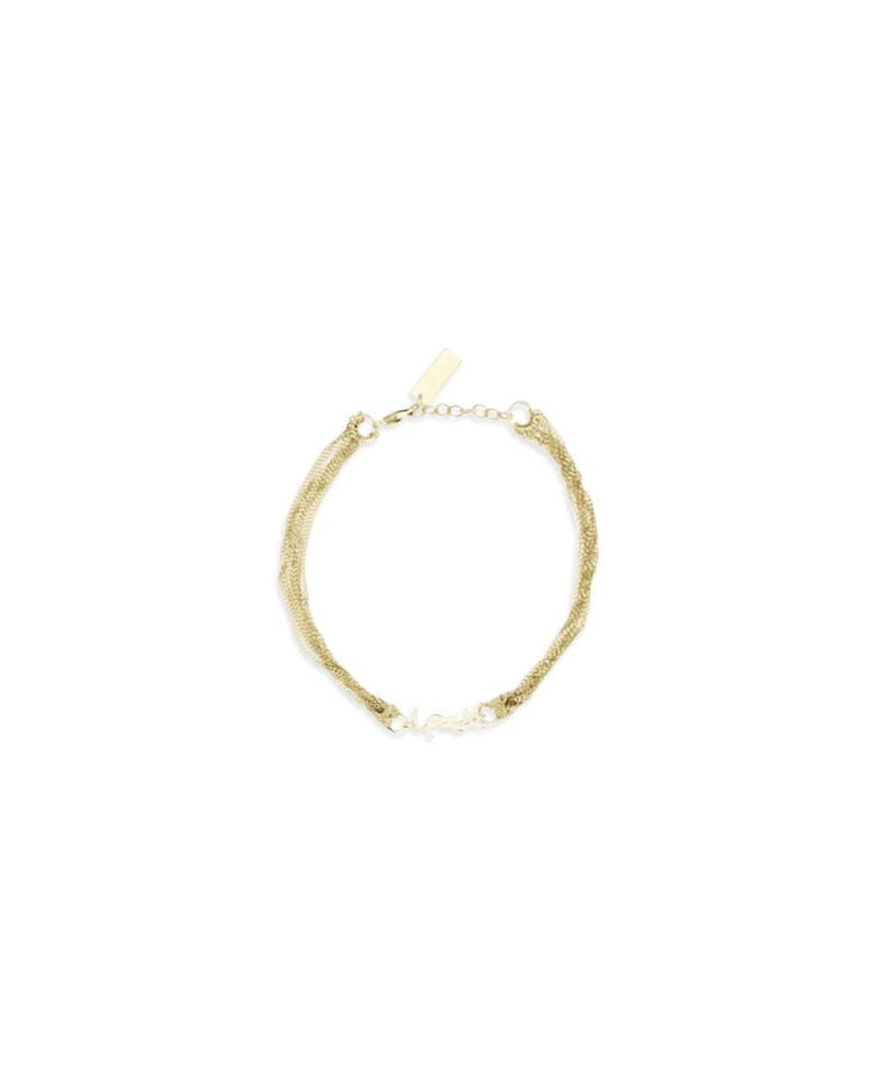 Saint Laurent Gold Brass Bracelet Glam Steals
