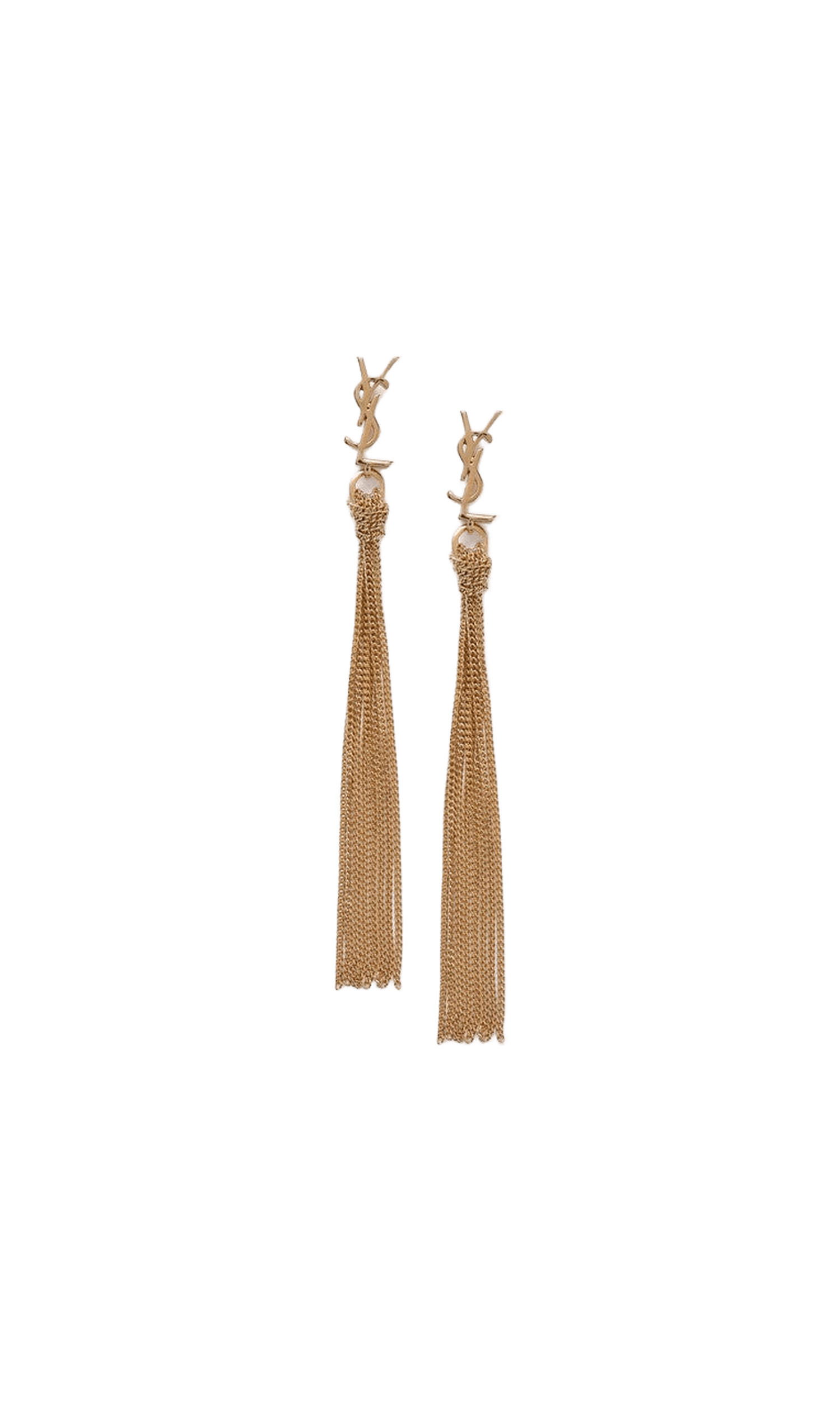 Saint Laurent Gold Cassandre Dangling Earrings Glam Steals