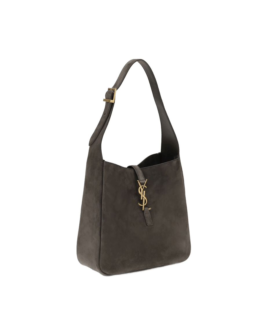 Saint Laurent Gray Calf Leather Bos Taurus Shoulder Bag Glam Steals