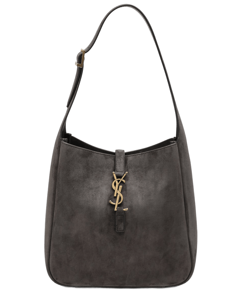 Saint Laurent Grey Suede Small Le 5 À 7 Bag Glam Steals