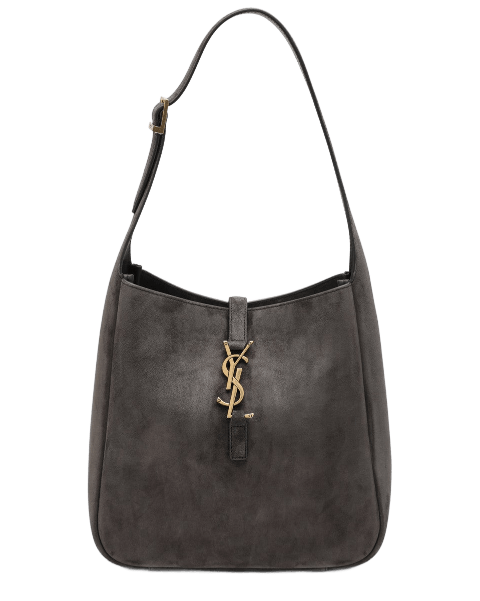 Saint Laurent Grey Suede Small Le 5 À 7 Bag Glam Steals