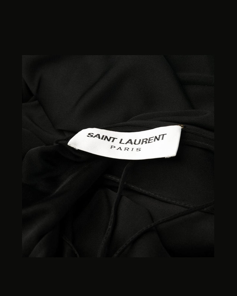 Saint Laurent Jersey Draped Sleeveless Dress Glam Steals