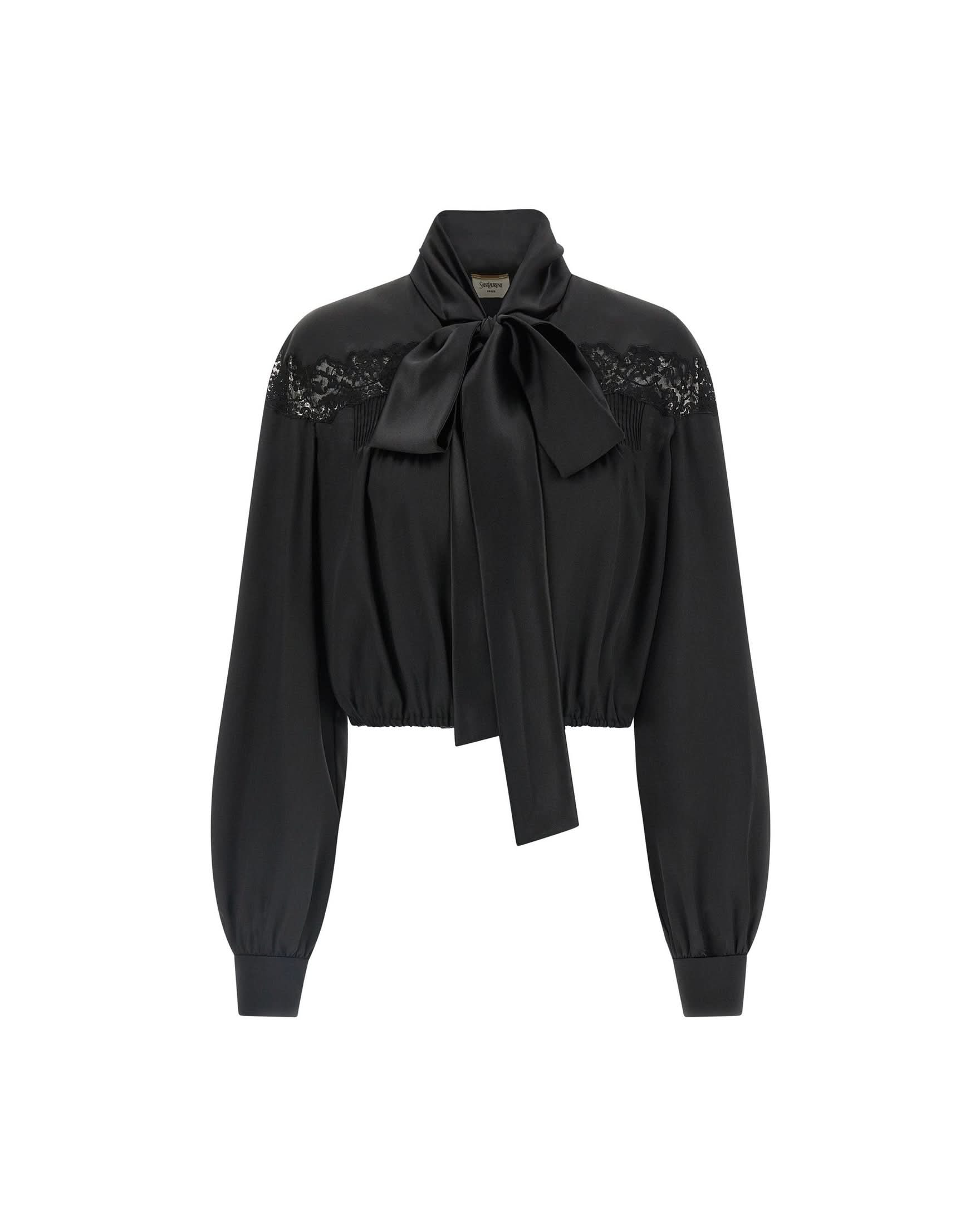 Saint Laurent Lace Silk Shirt Glam Steals