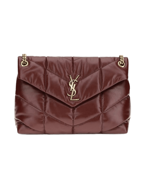 Saint Laurent Leather Bordeaux Calf Bos Taurus Shoulder Bag Glam Steals