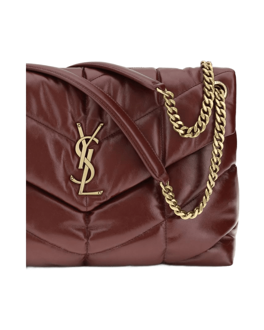 Saint Laurent Leather Bordeaux Calf Bos Taurus Shoulder Bag Glam Steals