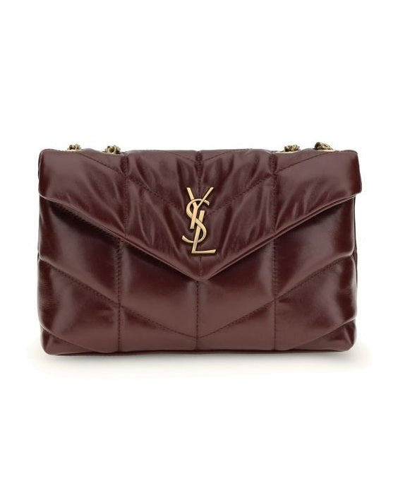 Saint Laurent Leather Bordeaux Calf Bos Taurus Shoulder Bag Glam Steals