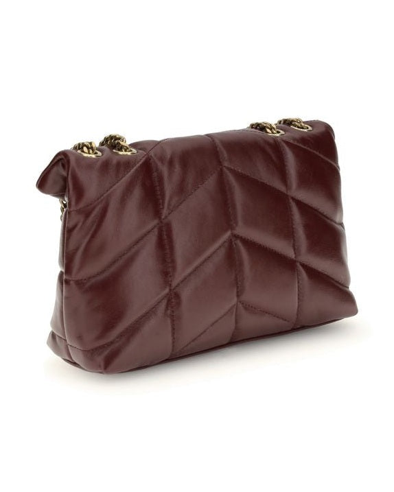 Saint Laurent Leather Bordeaux Calf Bos Taurus Shoulder Bag Glam Steals