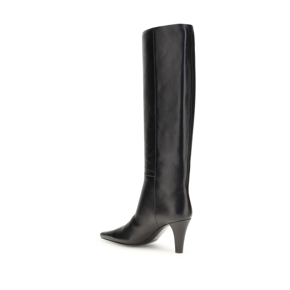 Saint Laurent Leather High Boots Glam Steals