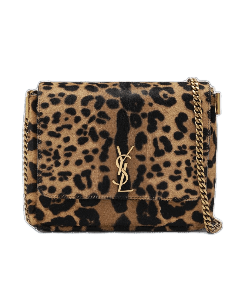 Saint Laurent Leather Leopard Print Kate Bag In Pony Effect Glam Steals