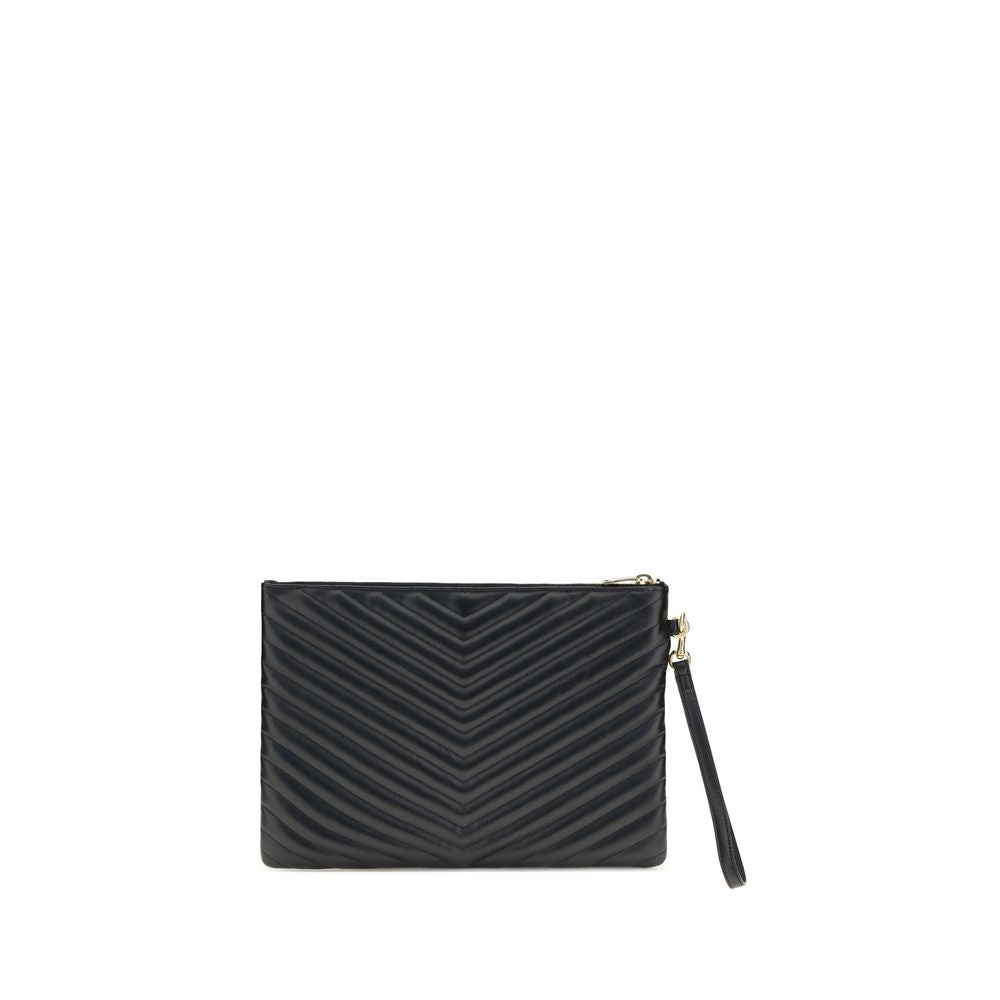 Saint Laurent Leather Matelassé Pouch Glam Steals