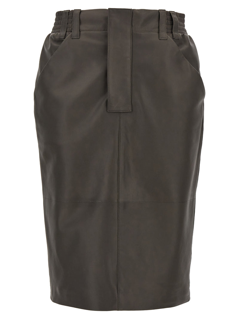 Saint Laurent Leather Skirt Glam Steals