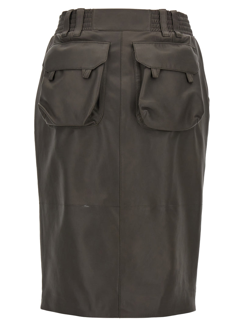 Saint Laurent Leather Skirt Glam Steals