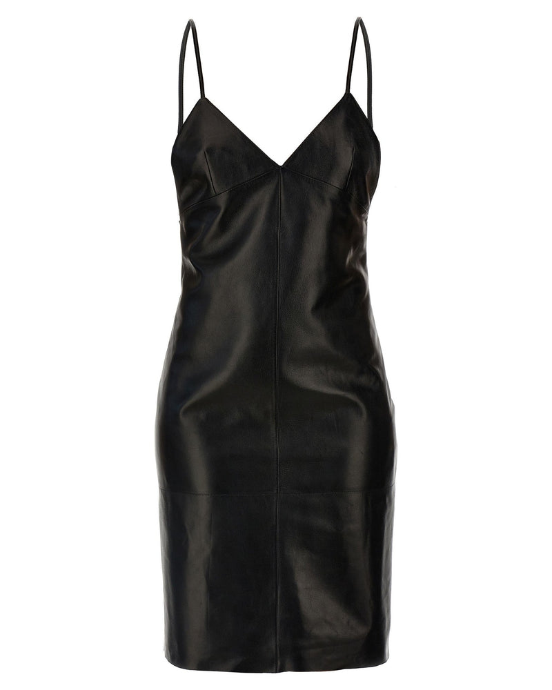 Saint Laurent Leather Slip Dress Glam Steals
