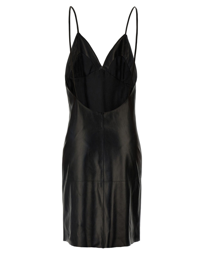 Saint Laurent Leather Slip Dress Glam Steals