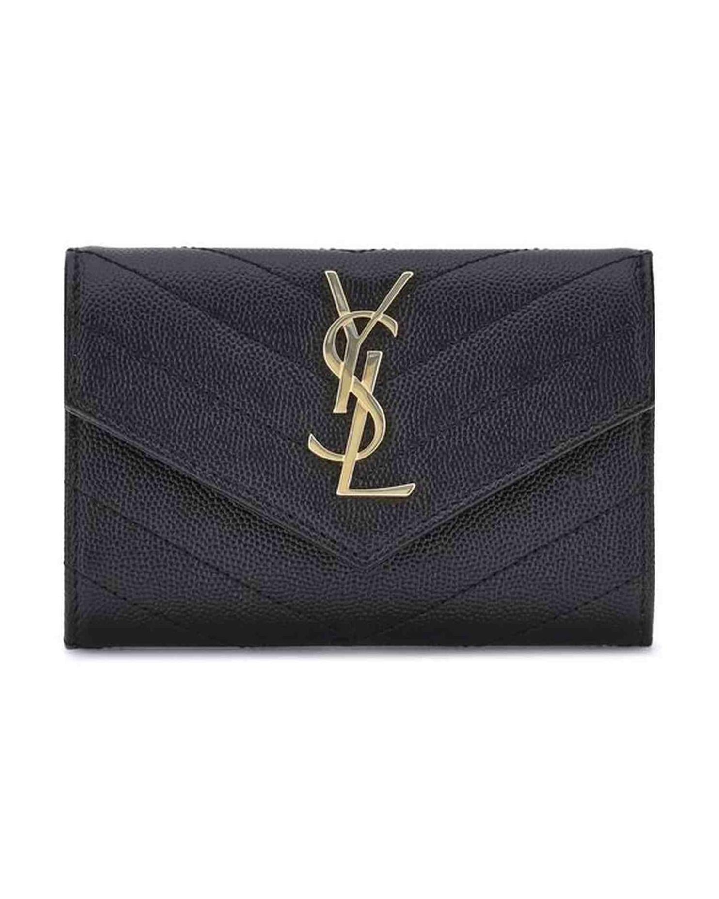 Saint Laurent Leather Wallet Glam Steals