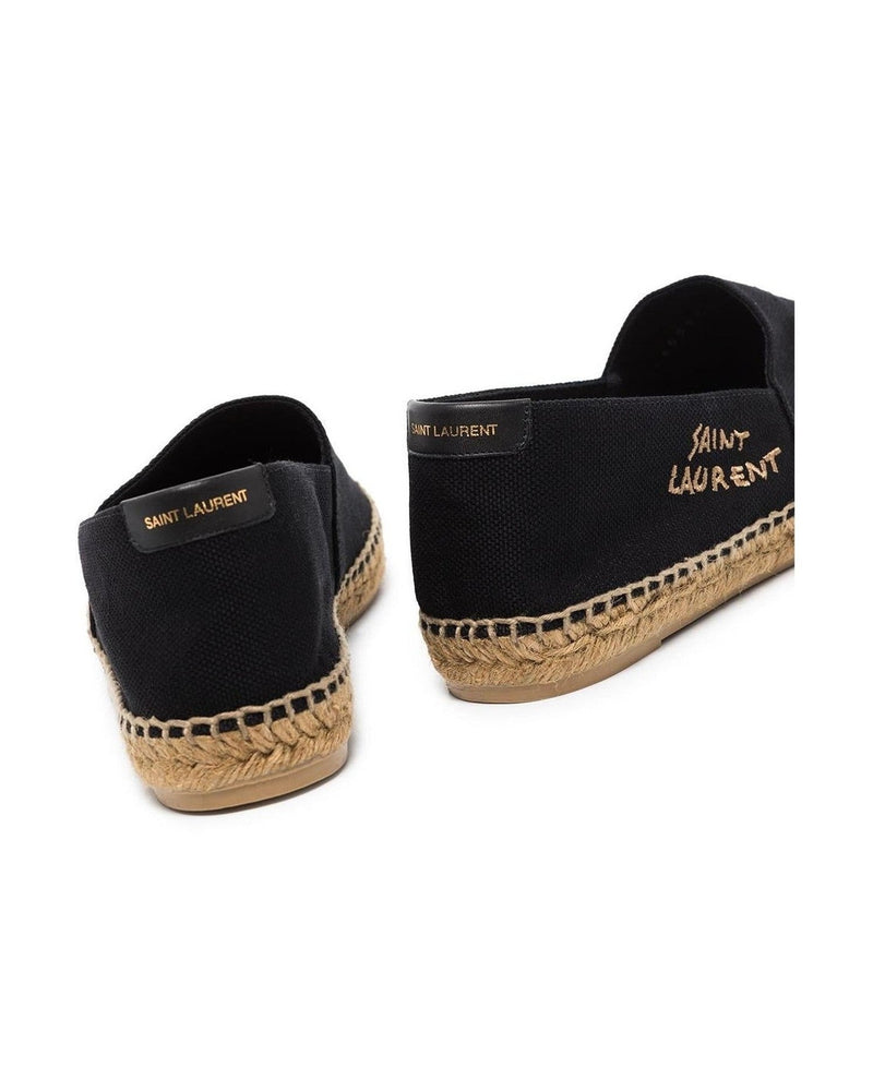 Saint Laurent Logo Embroidered Espadrilles Flats