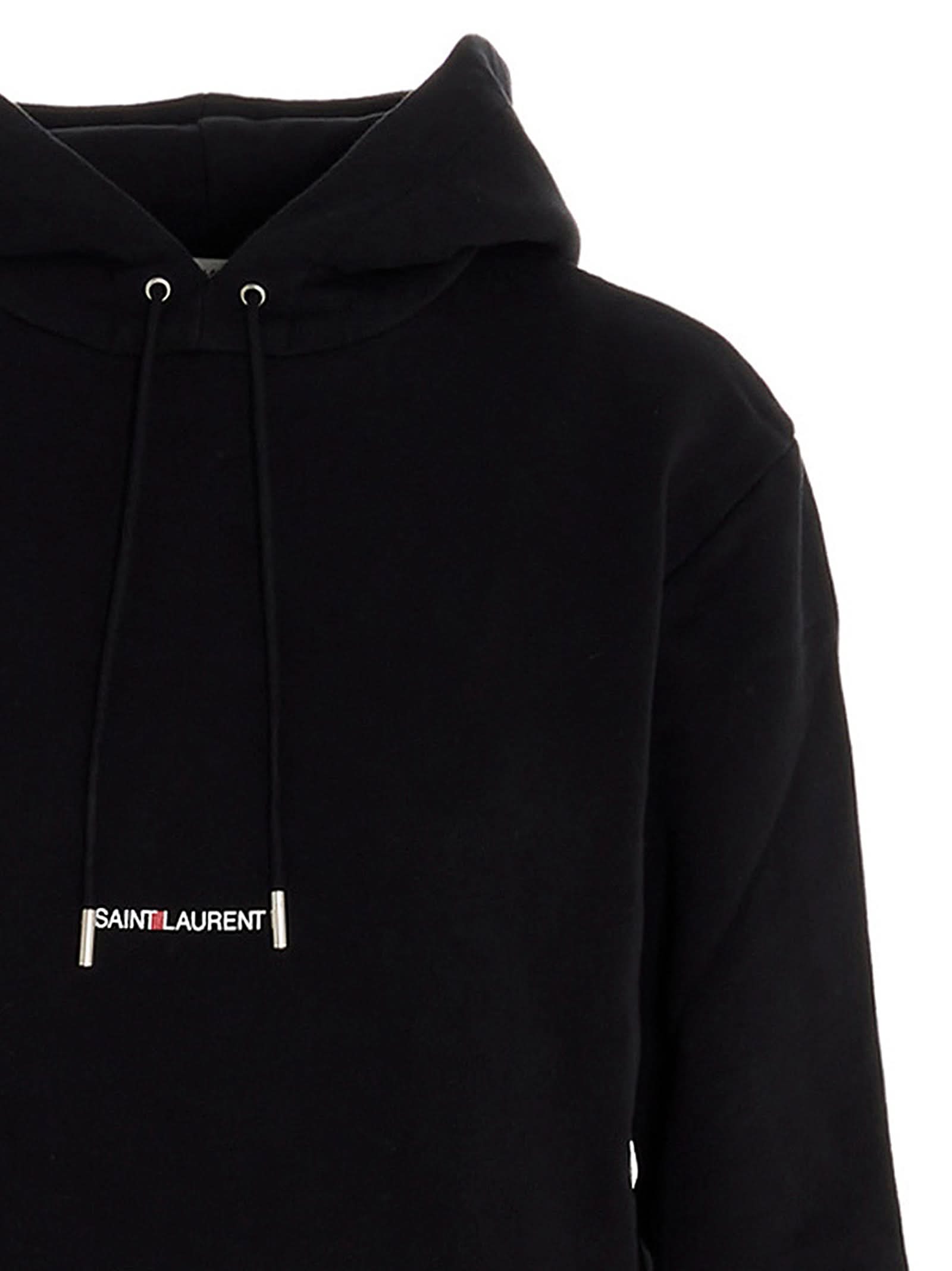 Saint Laurent Logo Print Hoodie Glam Steals