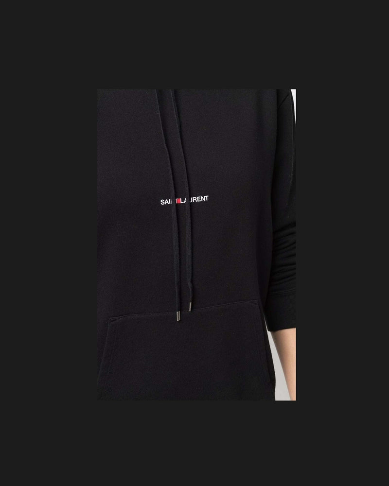 Saint Laurent Logo Print Hoodie Glam Steals